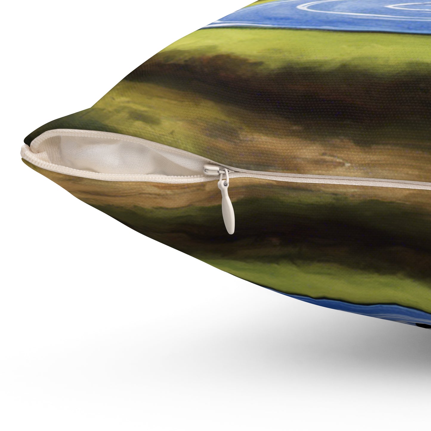 Disc Golf Tranquility Spun Polyester Square Pillow Discgolf Discgolfer Decor Gift