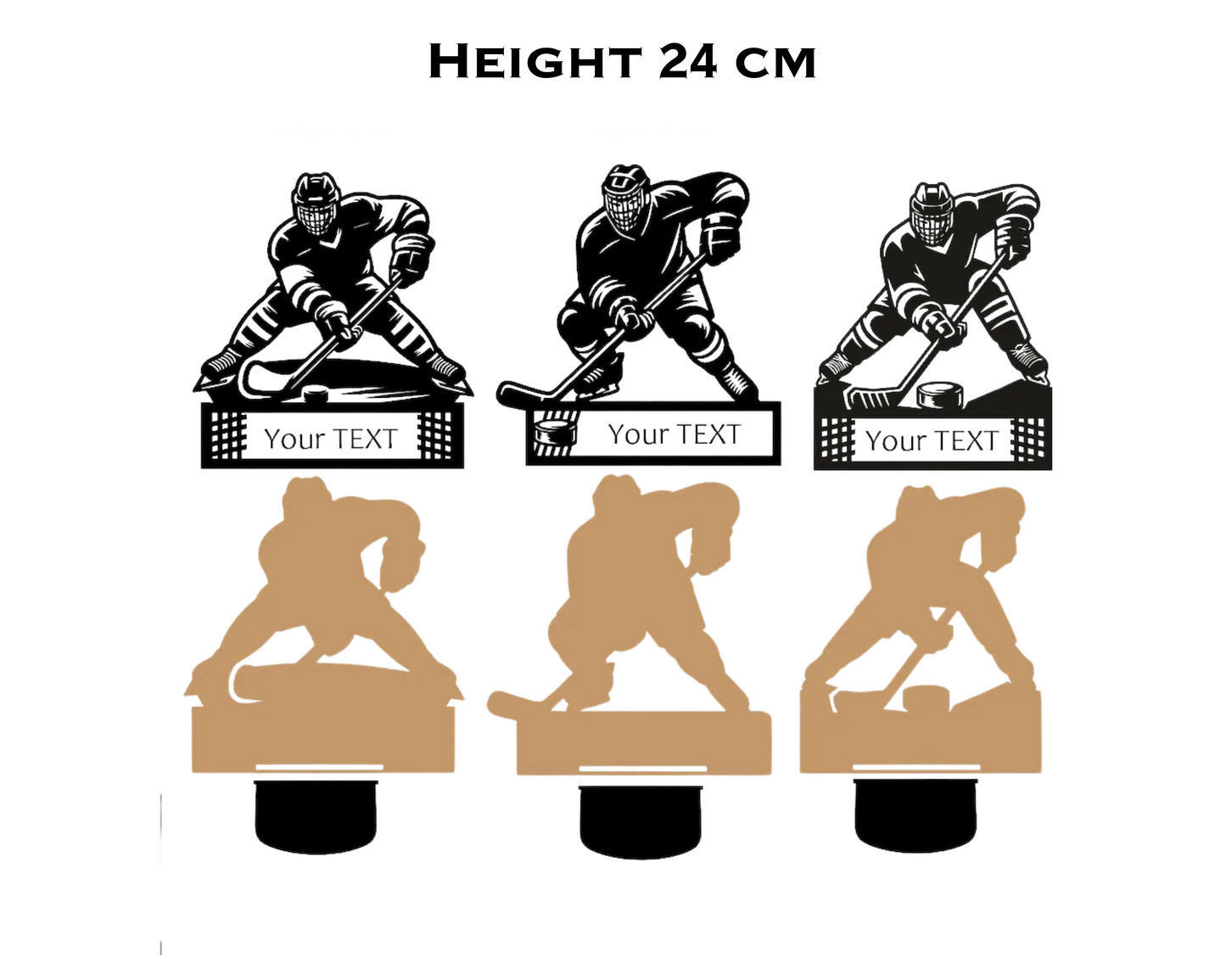 Personalized HOCKEY Sign Laser Engraved Gift Custom Plaque Sports Trophy