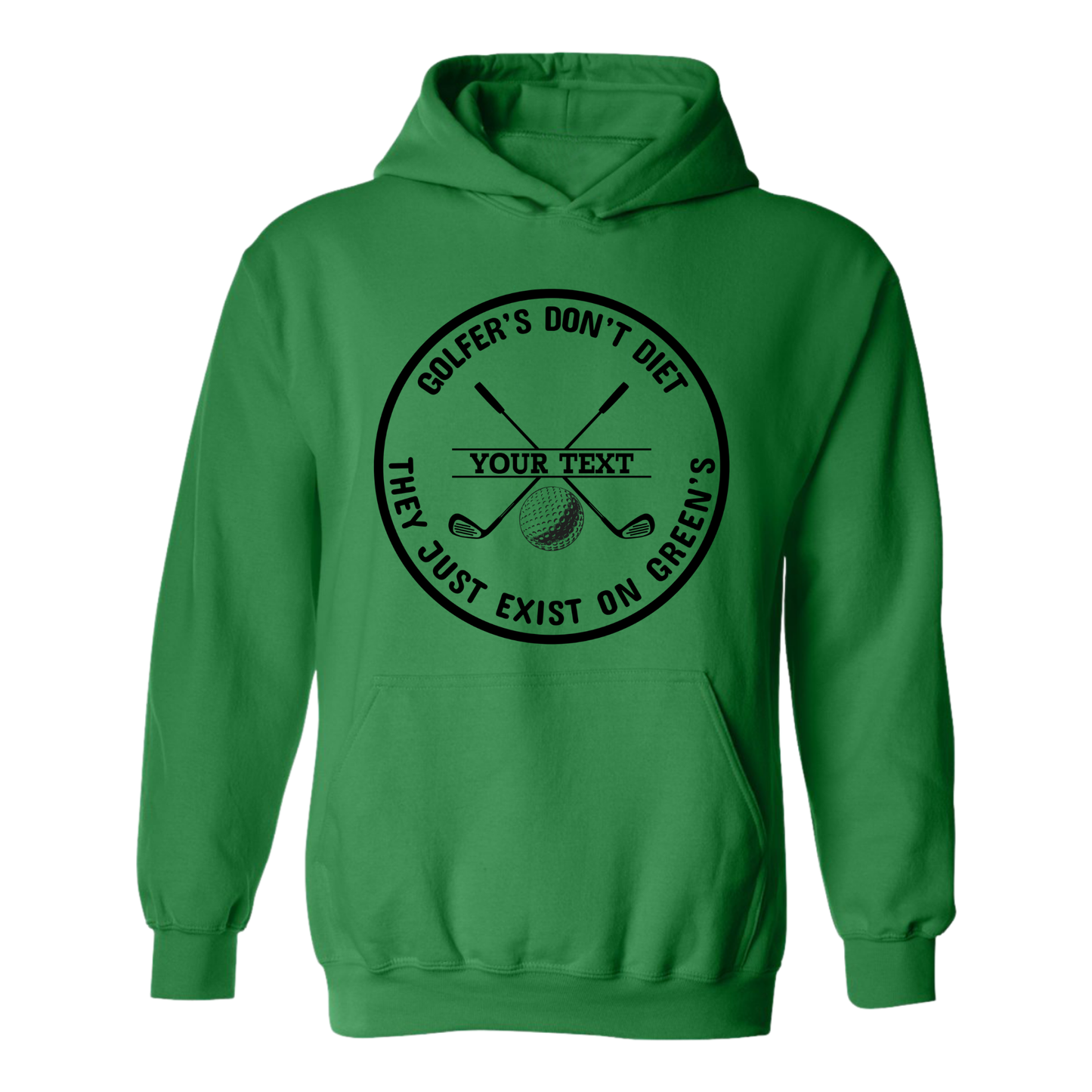 Golf Hoodie Golfers Don't Diet Personalized Name Funny Golf Clubs Ball Golfing Sweatshirt