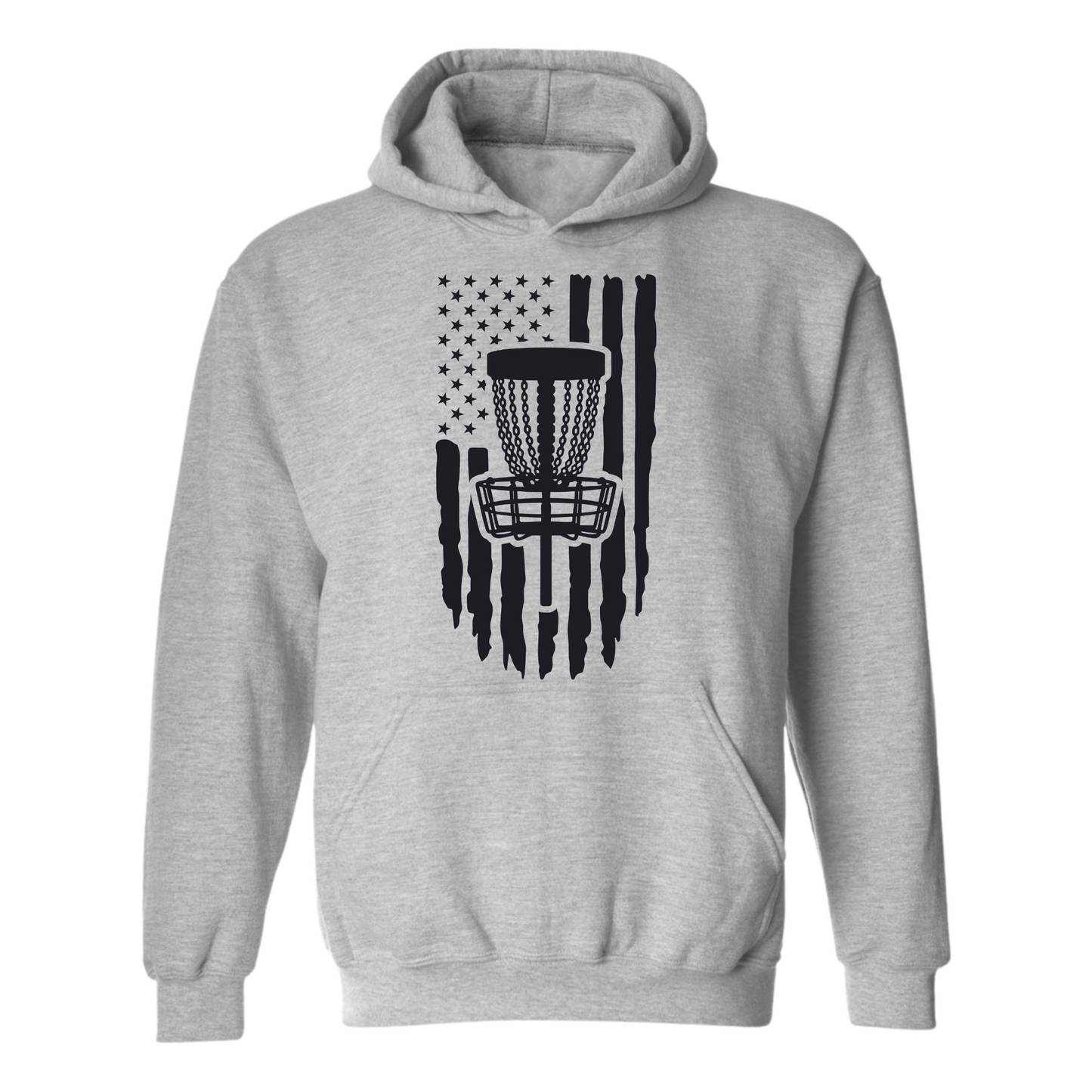 Disc Golf Hoodie PATRIOTIC AMERICAN Flag Discgolfing Sweatshirt