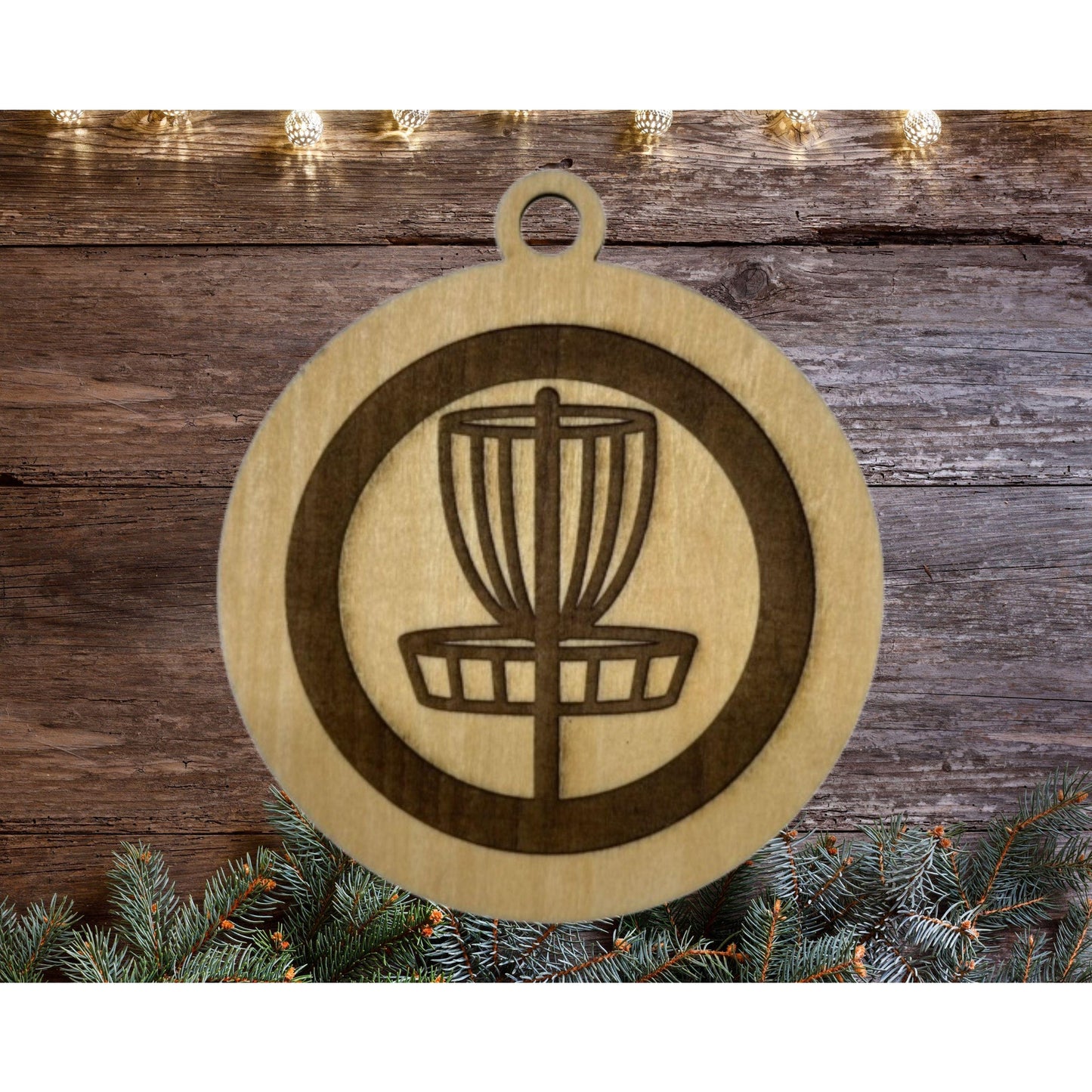 New DISC GOLF Discgolf Basket Laser Engraved Christmas Ornament Discgolfer Gift