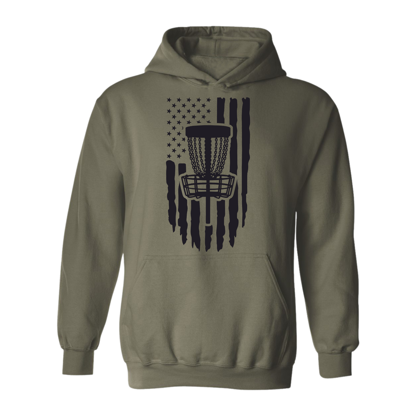 Disc Golf Hoodie PATRIOTIC AMERICAN Flag Discgolfing Sweatshirt