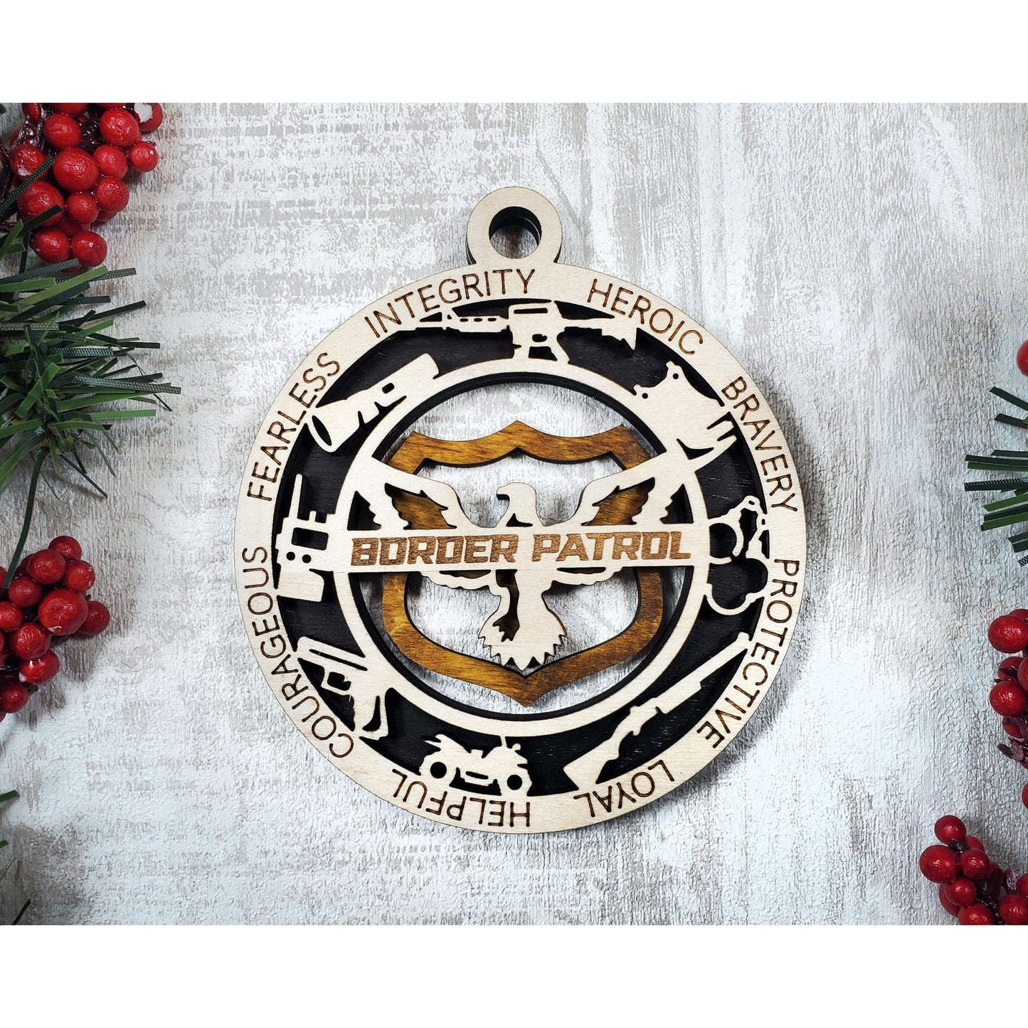 BORDER PATROL Officer Ornament Personalized First Responder Christmas Gift