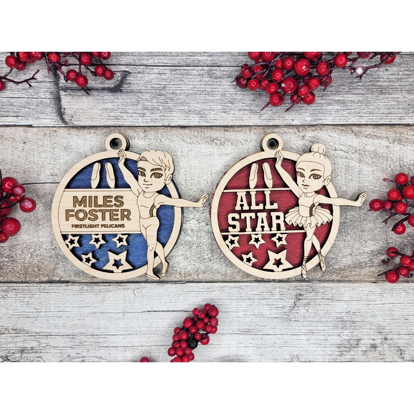 Personalized Animated BALLET Ornaments Male or Female Custom Christmas Gift