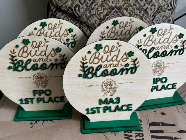 Laser Engraved Trophies Custom Sports Plaque Customizable Wood Trophy Gift