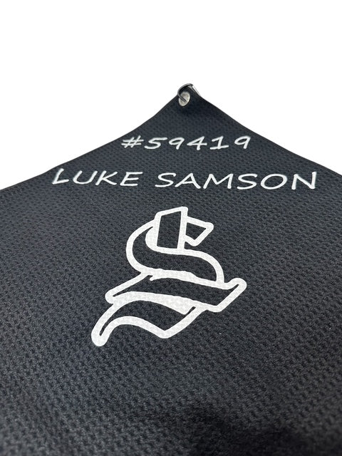 Custom Golf Towel Customized W/YOUR LOGO Vinyl Grommet Clip On CHOOSE COLOR/LOGO