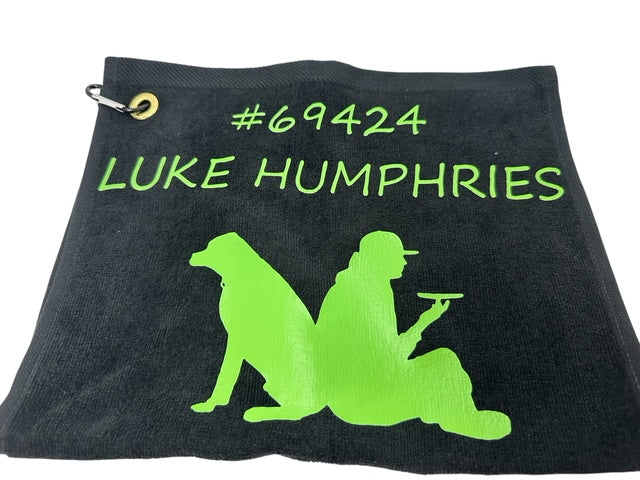 Custom Golf Towel Customized W/YOUR LOGO Vinyl Grommet Clip On CHOOSE COLOR/LOGO