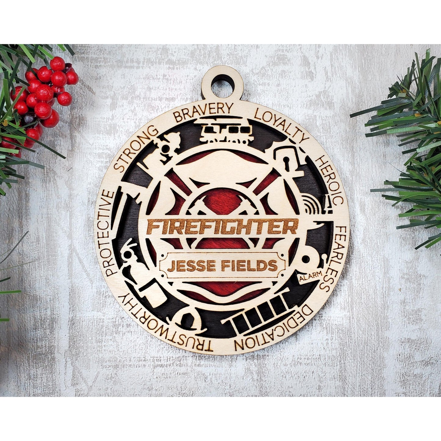 FIREFIGHTER Ornament Personalized First Responder Christmas Gift