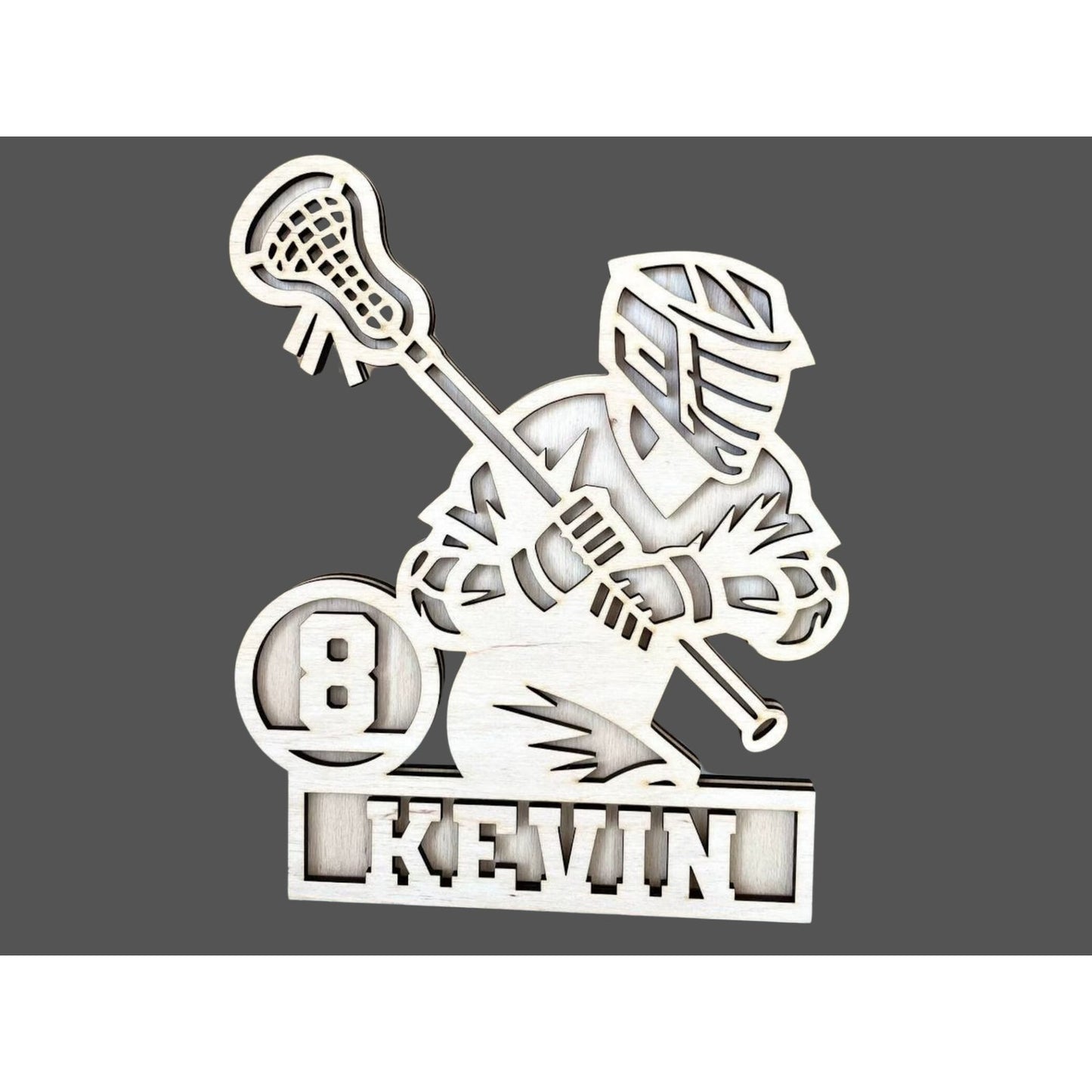 Personalized LACROSSE Sign Laser Engraved Gift Custom Plaque Sports Trophy