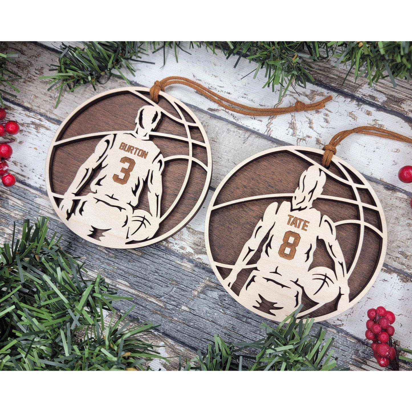 Stadium Spotlight BASKETBALL Ornaments Personalized Basketball Ornament Custom Basketball Players Gift