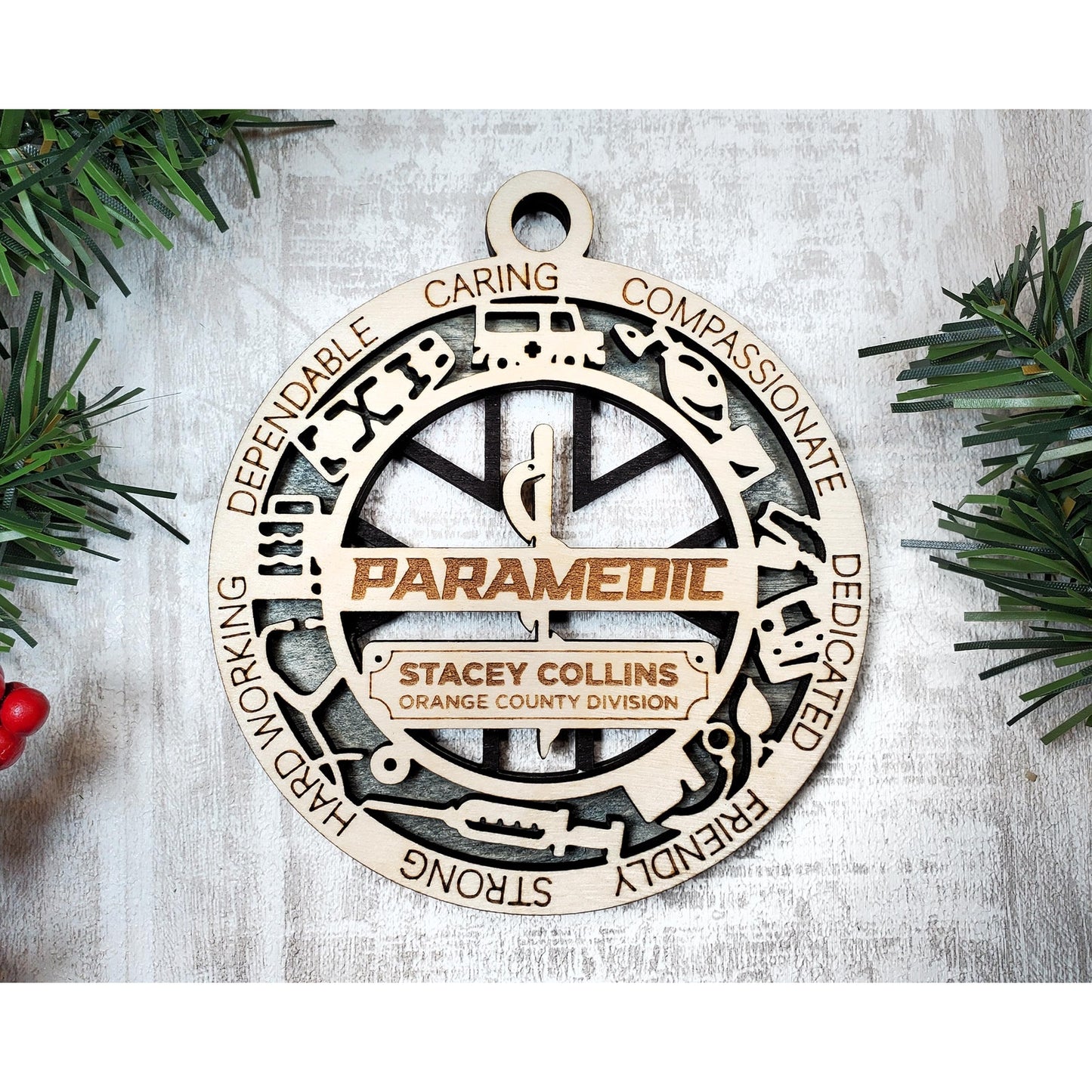 PARAMEDIC Ornament Personalized First Responder Christmas Gift