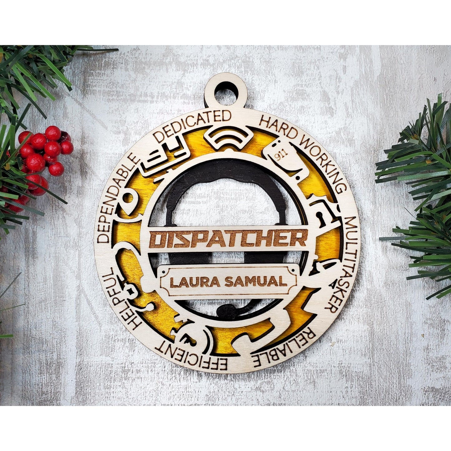 DISPATCHER Ornament Personalized First Responder Christmas Gift