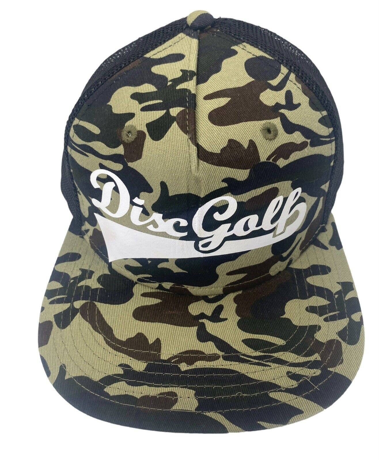 Disc Golf DISCGOLF BASEBALL Logo Hat Trucker Cap Snap Back Disc Golf Vinyl Logo