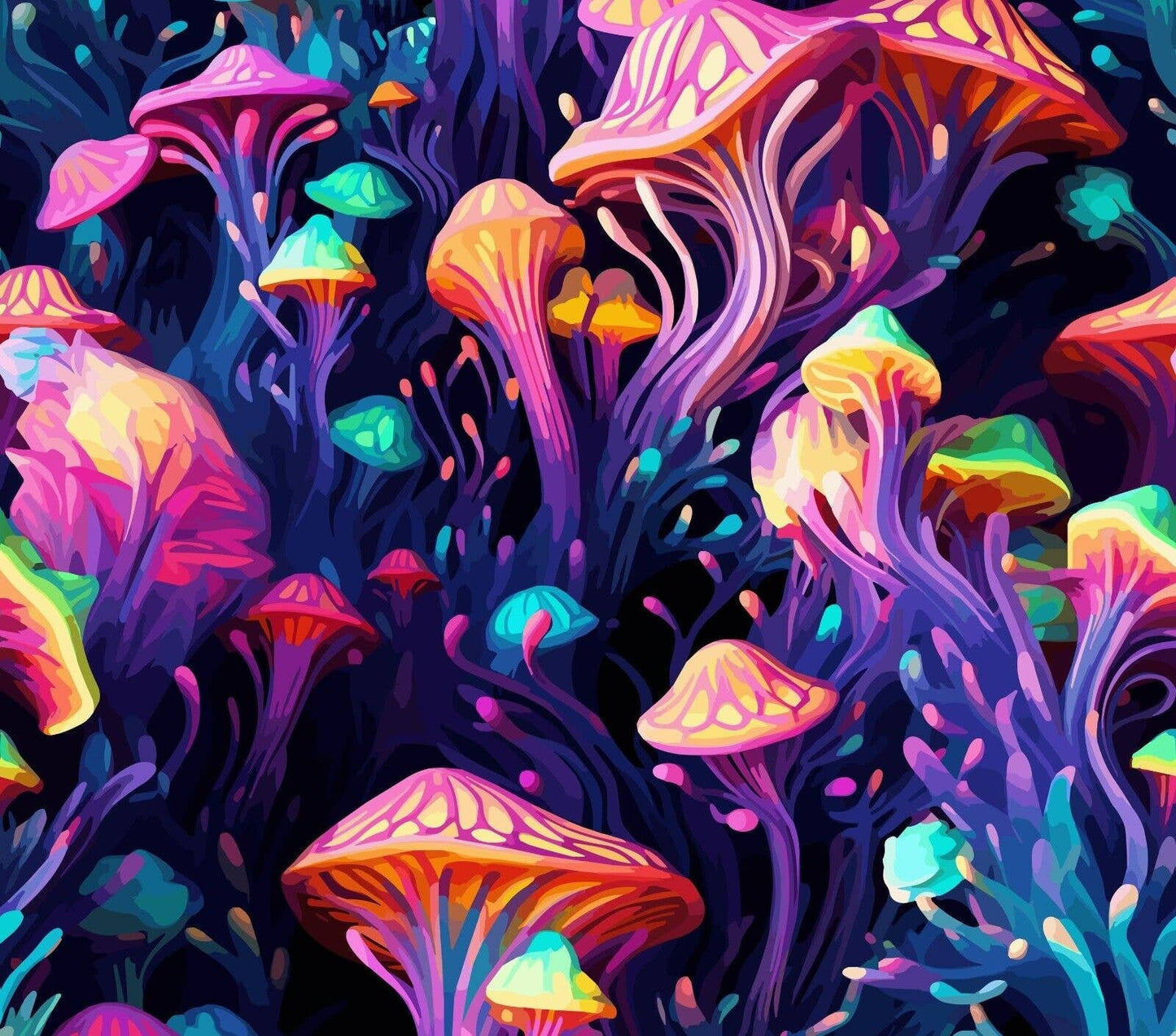 Colorful Mushrooms- 20oz Straight Skinny Tumbler Stainless Custom Drinkware Gift