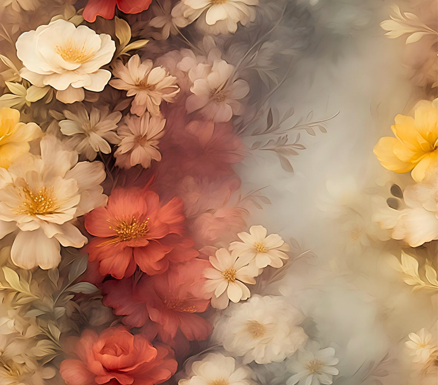 VICTORIAN FLORAL Stainless Steel Custom 20oz Tumbler W/ Lid & Straw Drinkware