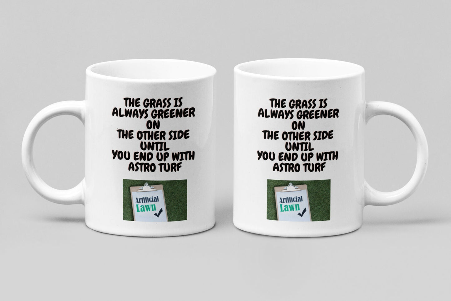 Funny GREENER GRASS ASTROTURF Coffee Cup Novelty Mug Gift For Men Women
