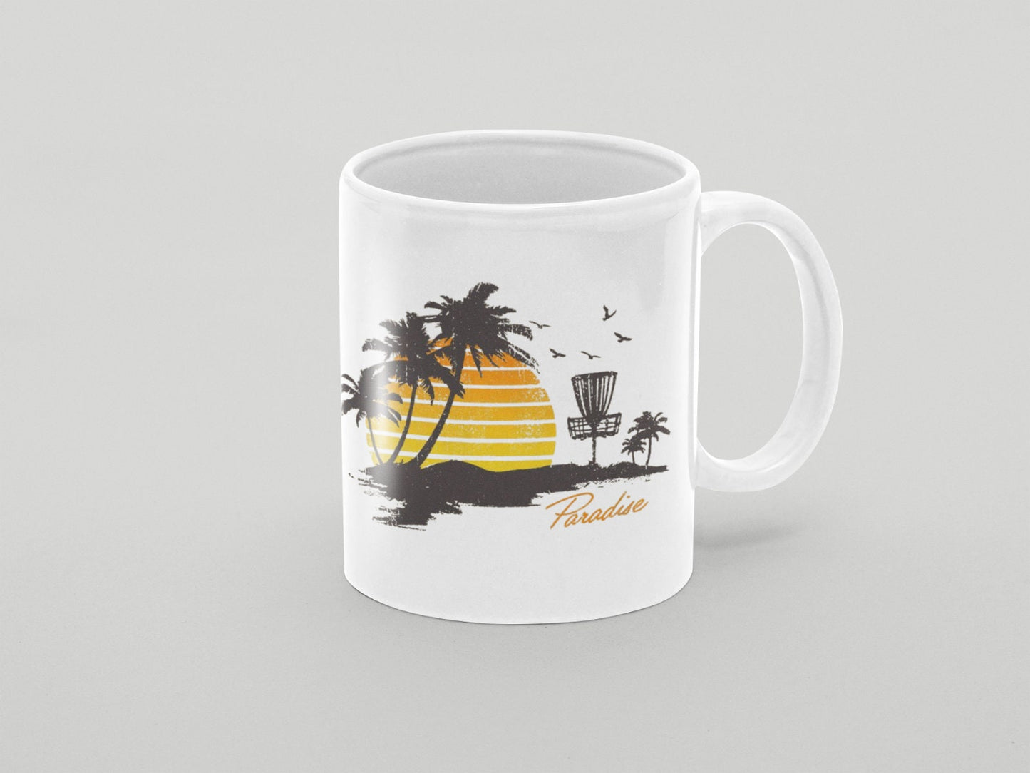 Disc Golf PARADISE SUNSET Mug Disc Golf Gifts Disc Golf Cup Frisbee Golf Mug