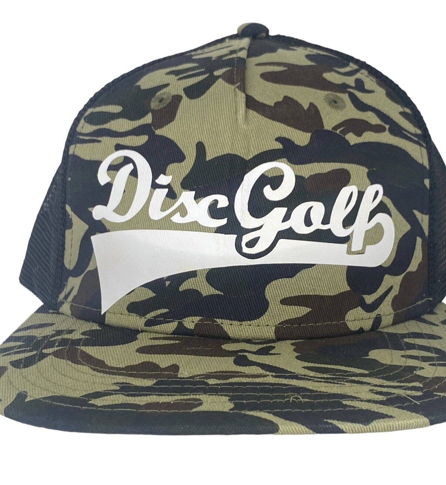 Disc Golf DISCGOLF BASEBALL Logo Hat Trucker Cap Snap Back Disc Golf Vinyl Logo