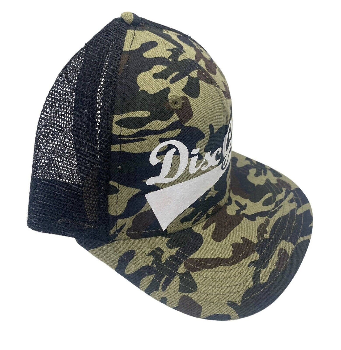 Disc Golf DISCGOLF BASEBALL Logo Hat Trucker Cap Snap Back Disc Golf Vinyl Logo
