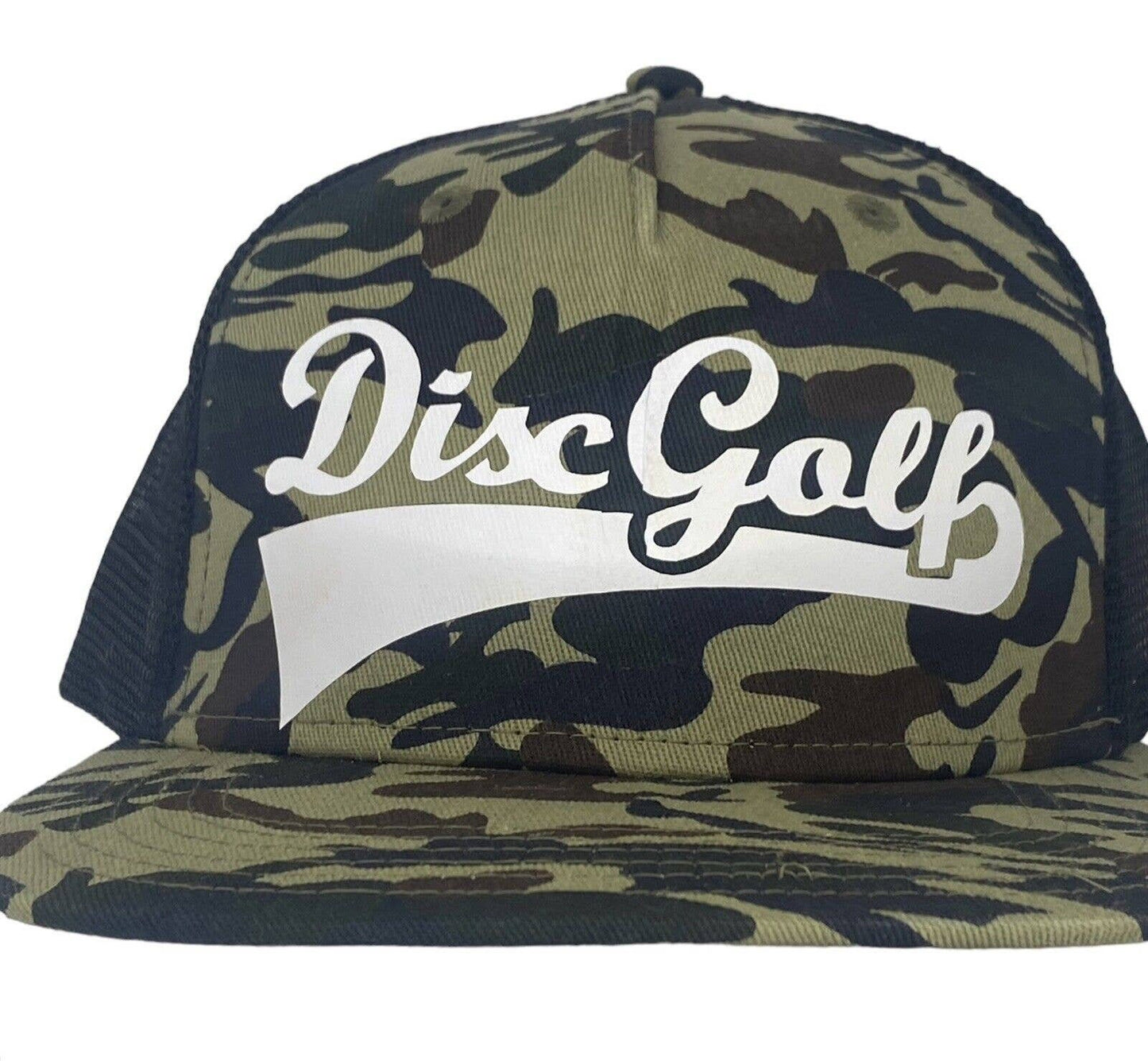 Disc Golf DISCGOLF BASEBALL Logo Hat Trucker Cap Snap Back Disc Golf Vinyl Logo