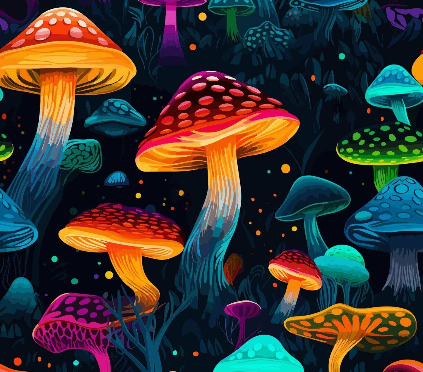 Luminous Mushrooms- 20oz Straight Skinny Tumbler Stainless Custom Drinkware Gift