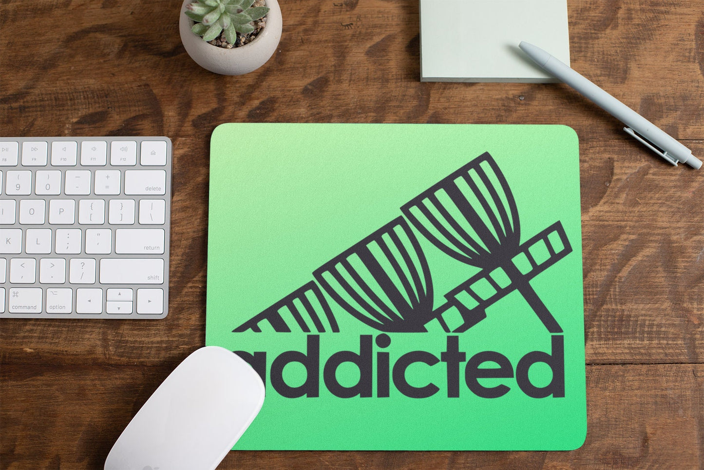 Disc Golf ADDICTED BASKET Mousepad Mouse Pad Computer Golf Gift