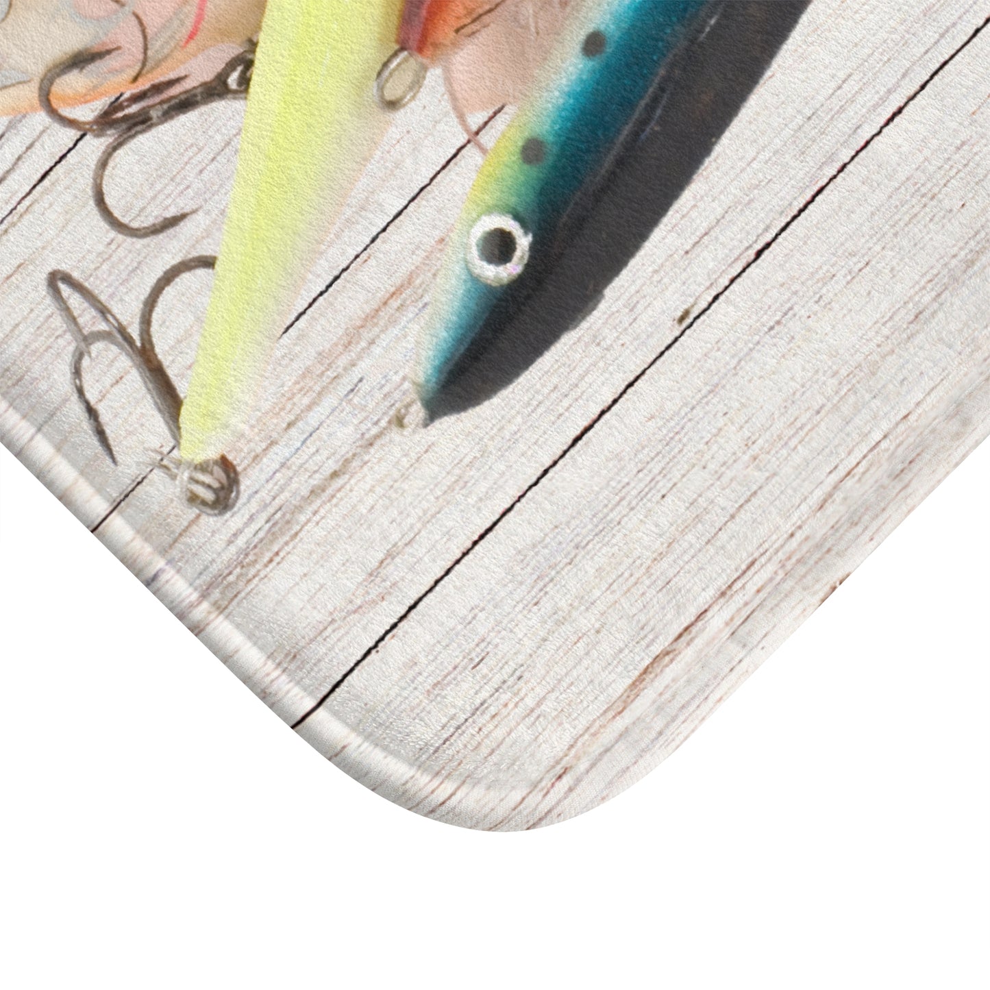 Fishing Lures Fish Colorful Fisherman Bath Mat Gift Bathroom Decor