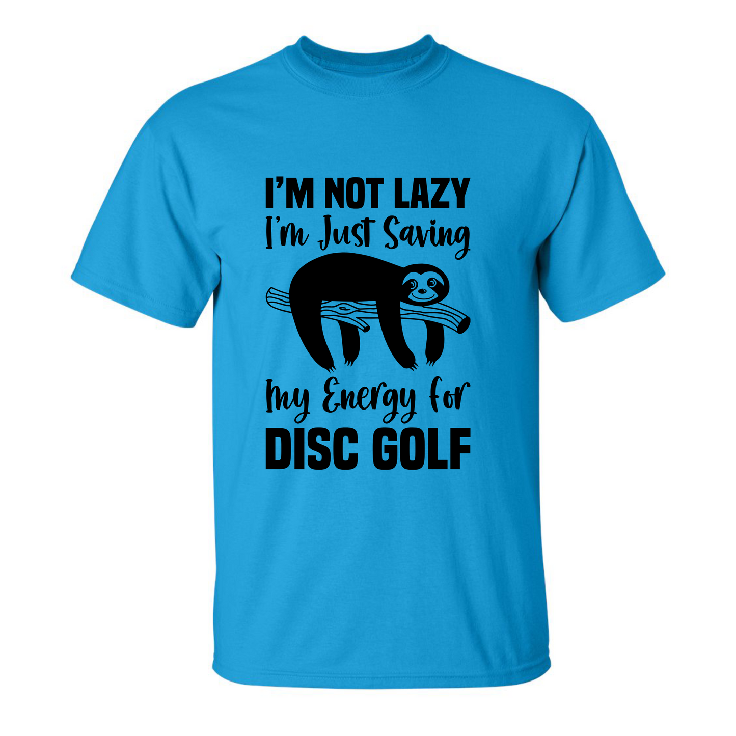Disc Golf Shirt LAZY SLOTH Funny Discgolfing Graphic T Shirt