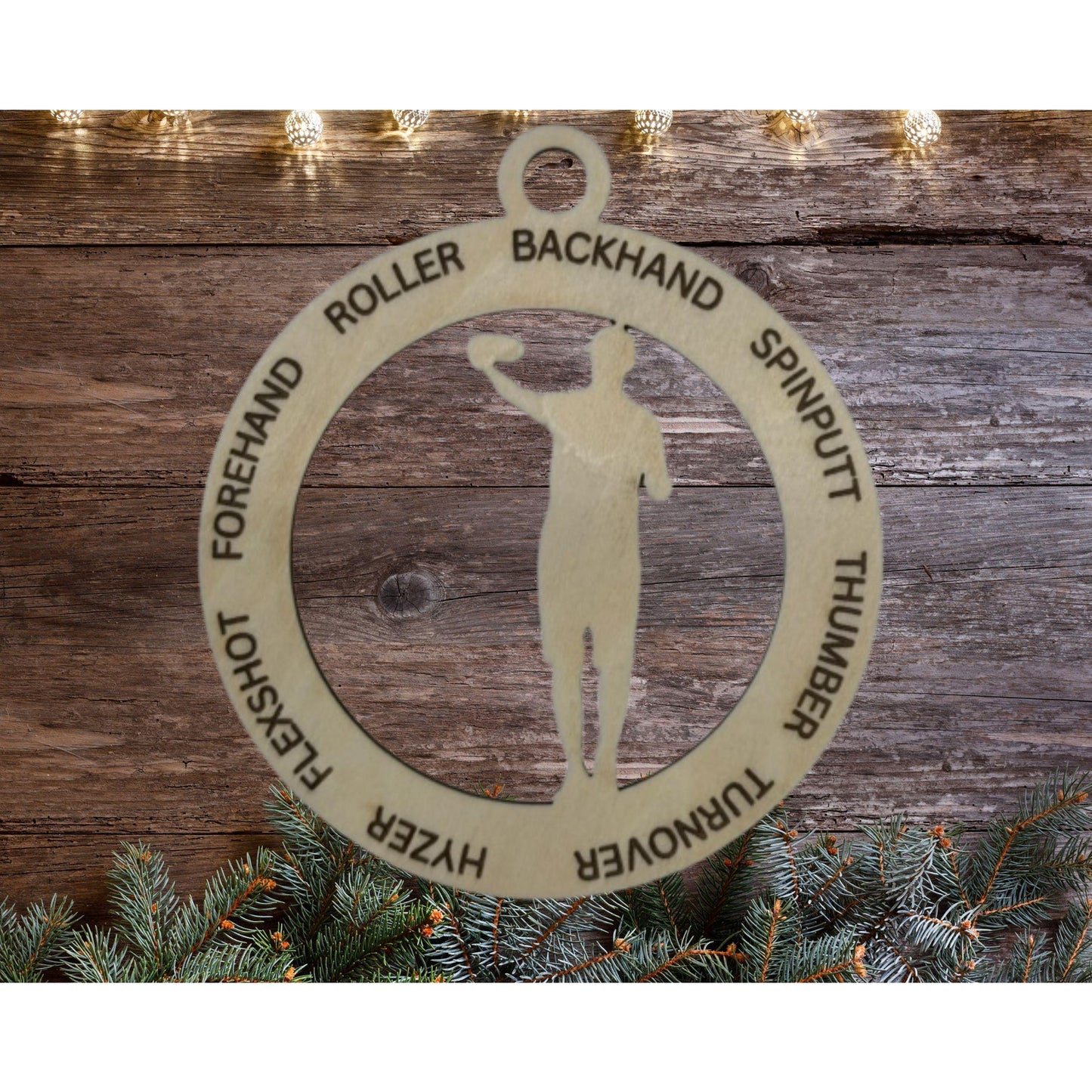 New DISC GOLF Discgolfer Putting Hyzer Turnover Laser Engraved Christmas Ornament Discgolfer Gift