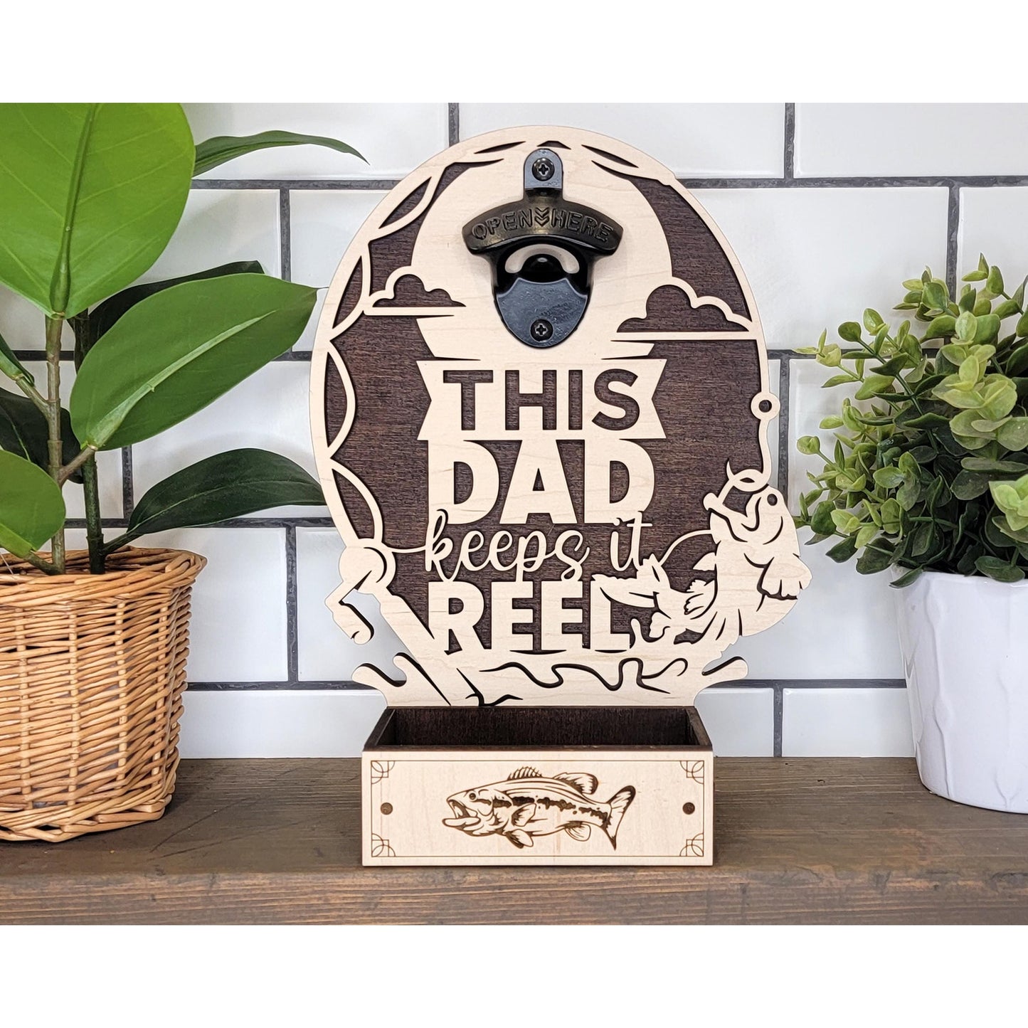 FOOTBALL Dad Loud Proud Custom Bottle Opener Sports Dad Wall Mounted Gift