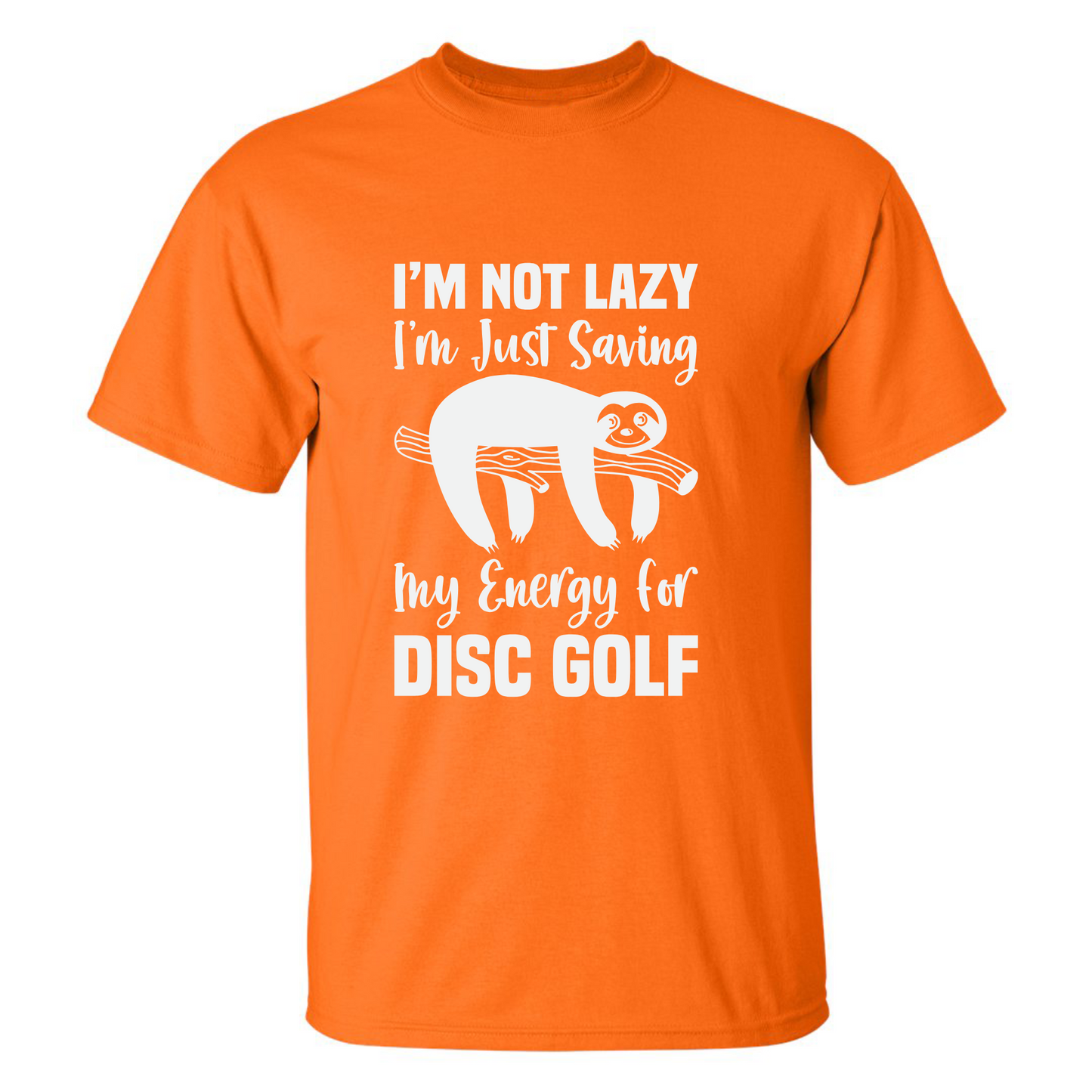 Disc Golf Shirt LAZY SLOTH Funny Discgolfing Graphic T Shirt