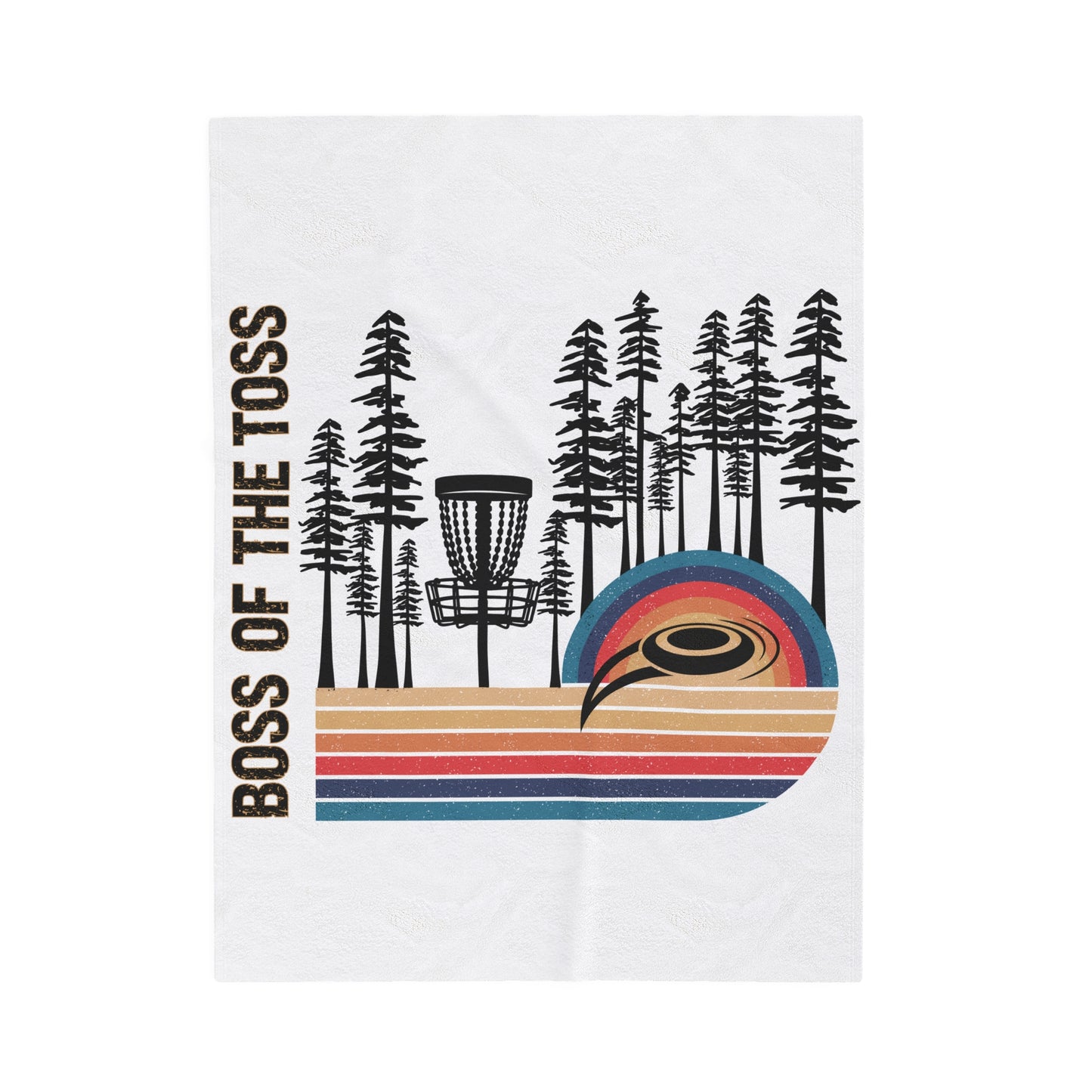 Disc Golf Boss Of The Toss Velveteen Plush Blanket Discgolf Gift