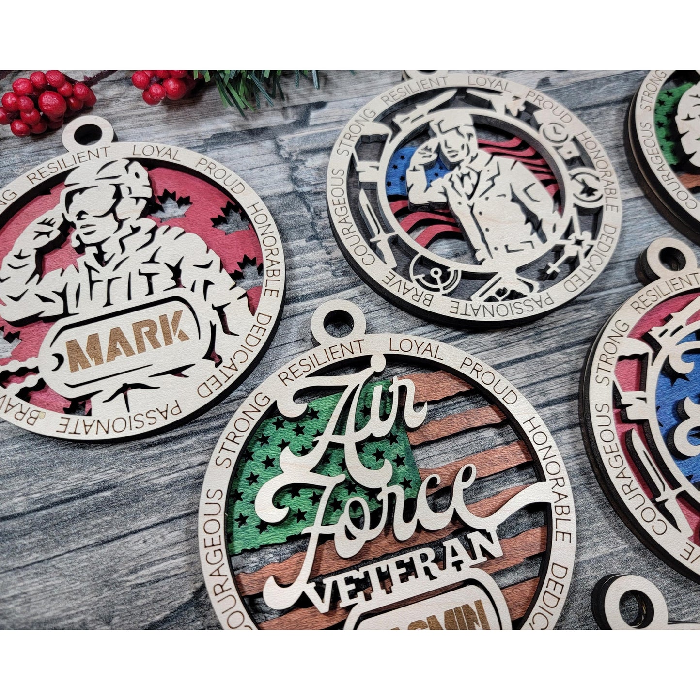 Air Force Ornament Military Christmas Veteran Air Force Personalized Gifts