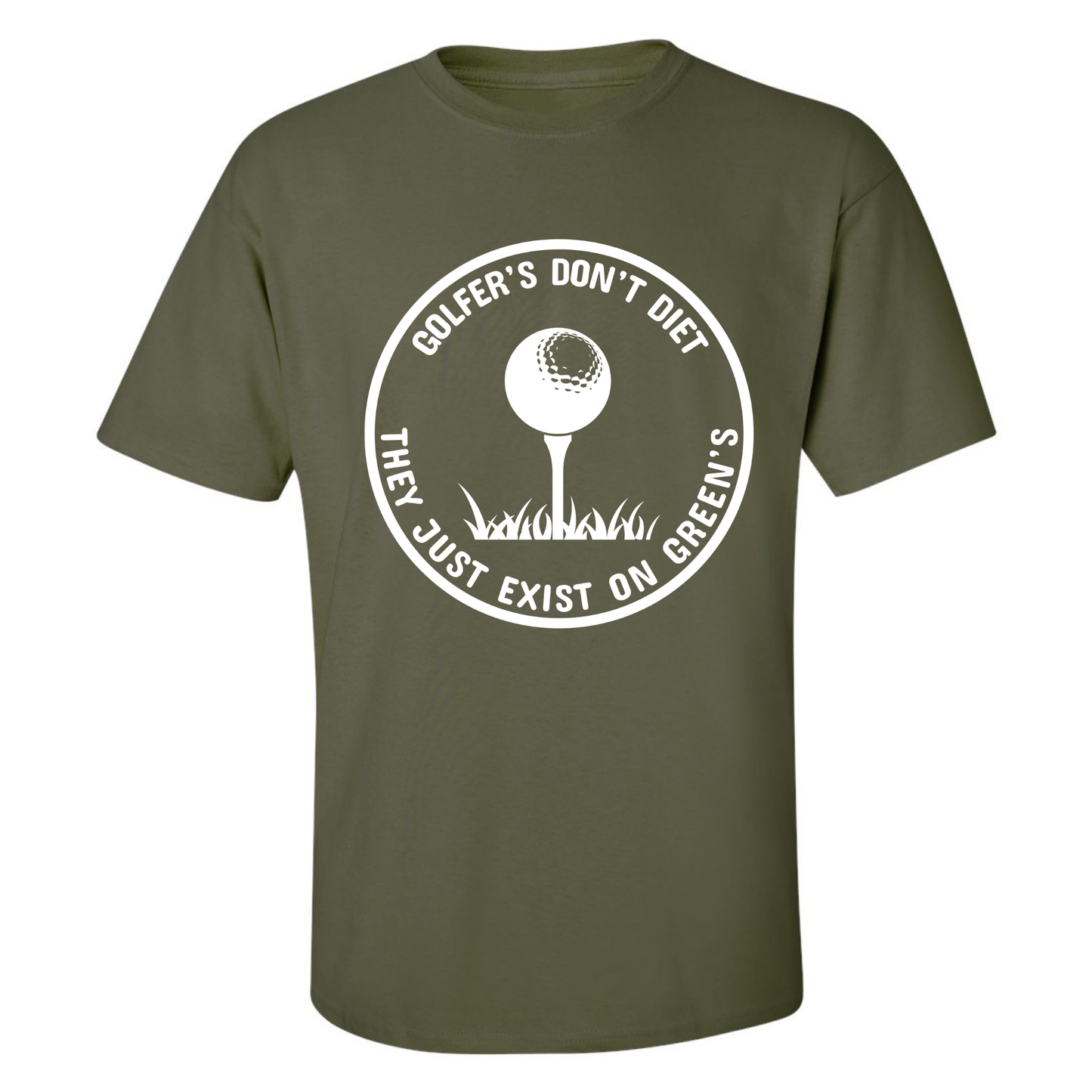 Golfers Dont Diet On Greens Funny Golfing Tee T-Shirt