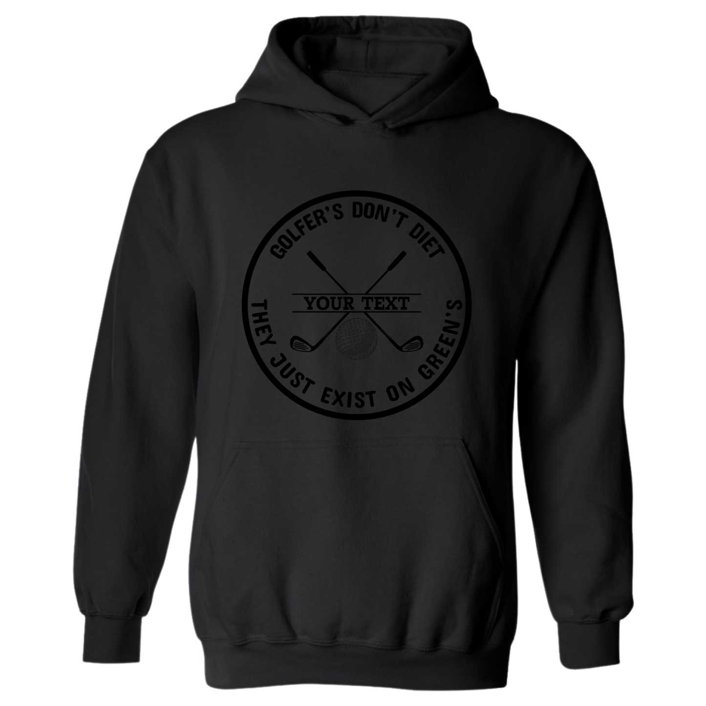 Golf Hoodie Golfers Don't Diet Personalized Name Funny Golf Clubs Ball Golfing Sweatshirt