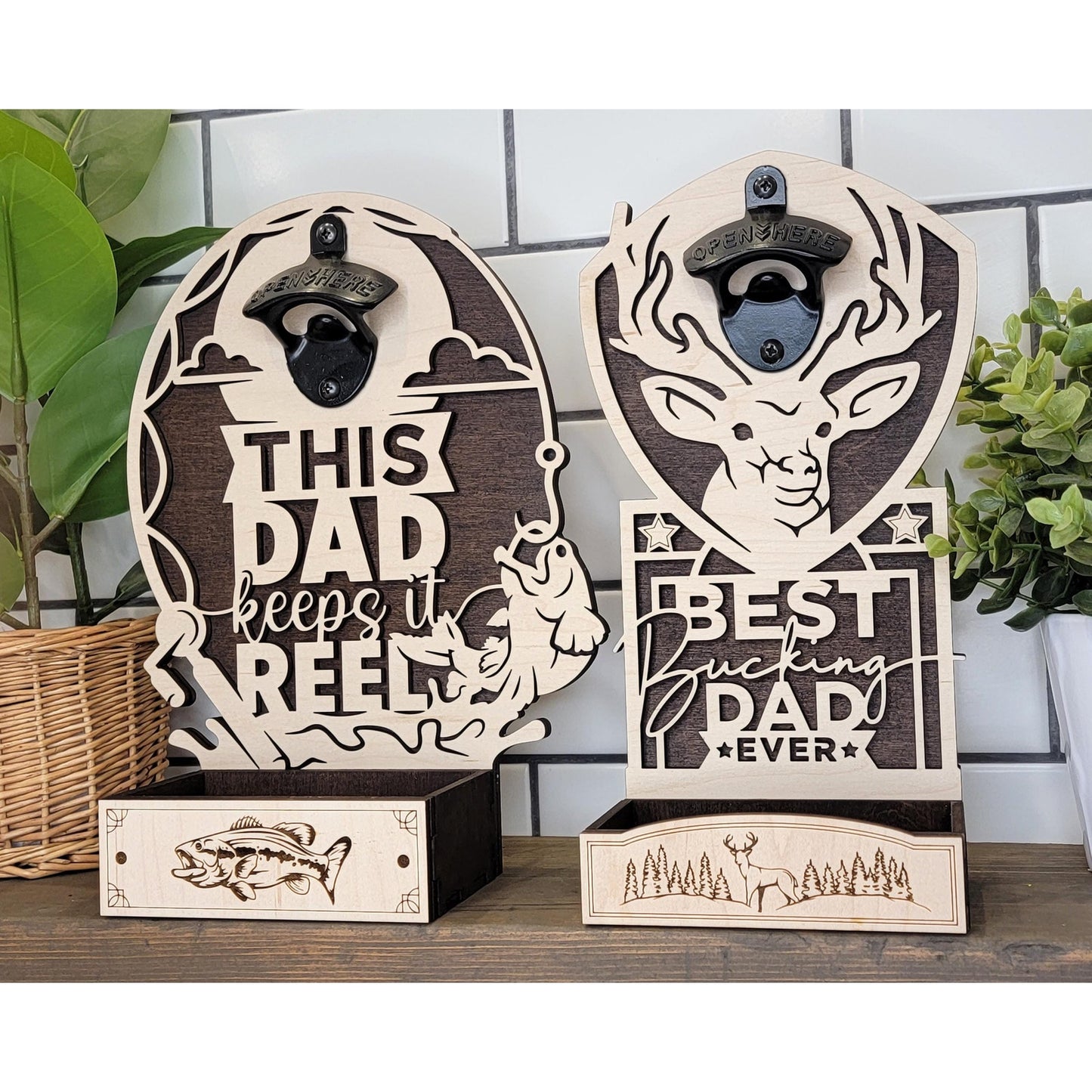 BASEBALL Dad Loud Proud Custom Bottle Opener Sports Dad Wall Mounted Gift