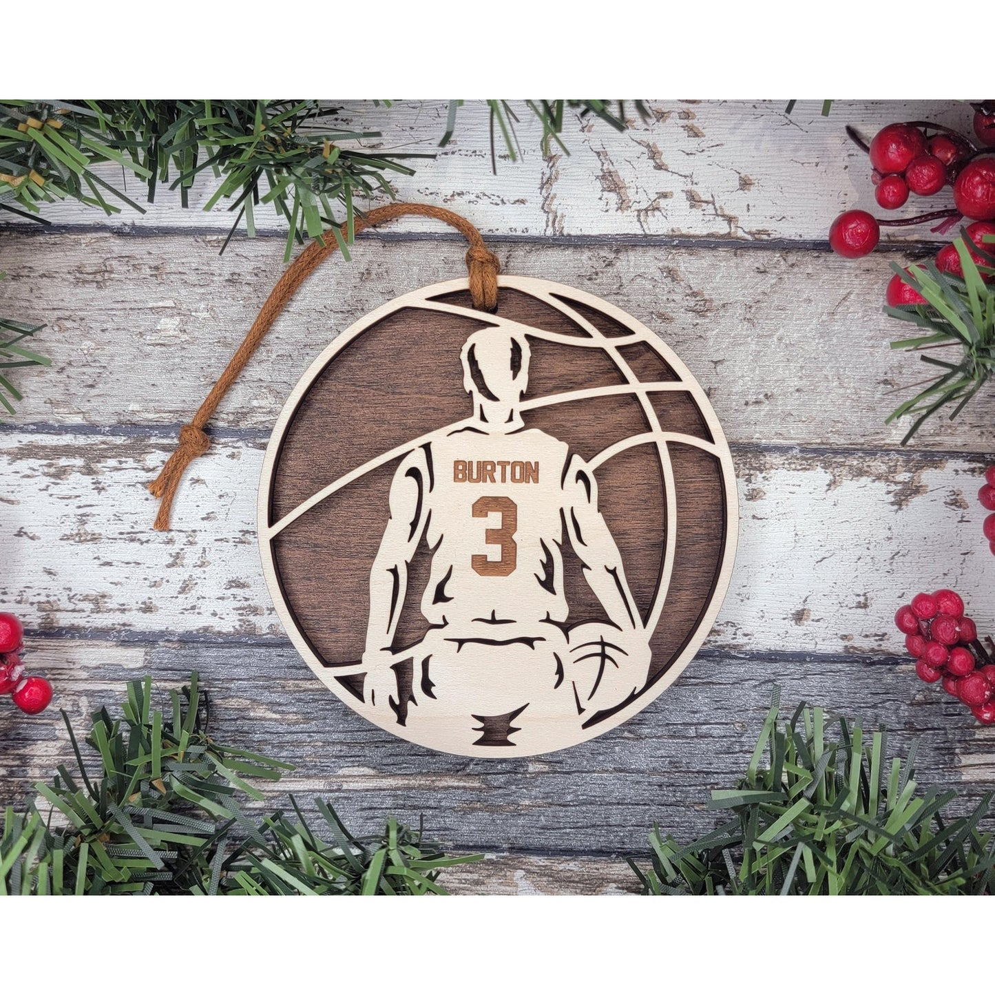 Stadium Spotlight BASKETBALL Ornaments Personalized Basketball Ornament Custom Basketball Players Gift