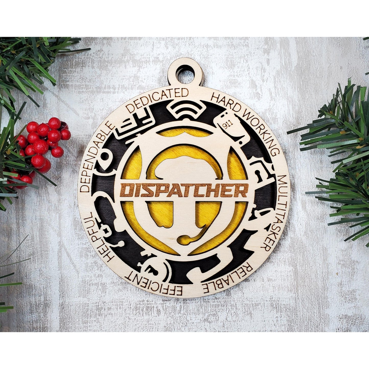 DISPATCHER Ornament Personalized First Responder Christmas Gift