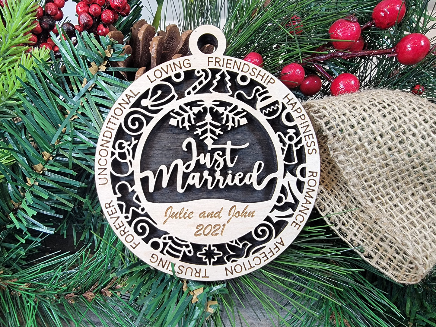 Personalized Christmas EVERYONE Ornaments Custom Name Gift