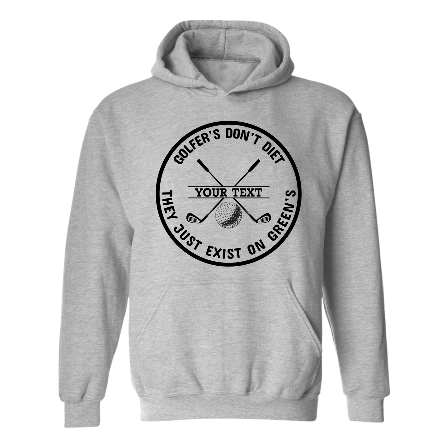 Golf Hoodie Golfers Don't Diet Personalized Name Funny Golf Clubs Ball Golfing Sweatshirt