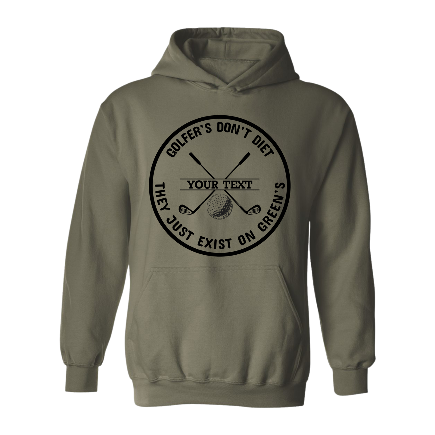 Golf Hoodie Golfers Don't Diet Personalized Name Funny Golf Clubs Ball Golfing Sweatshirt