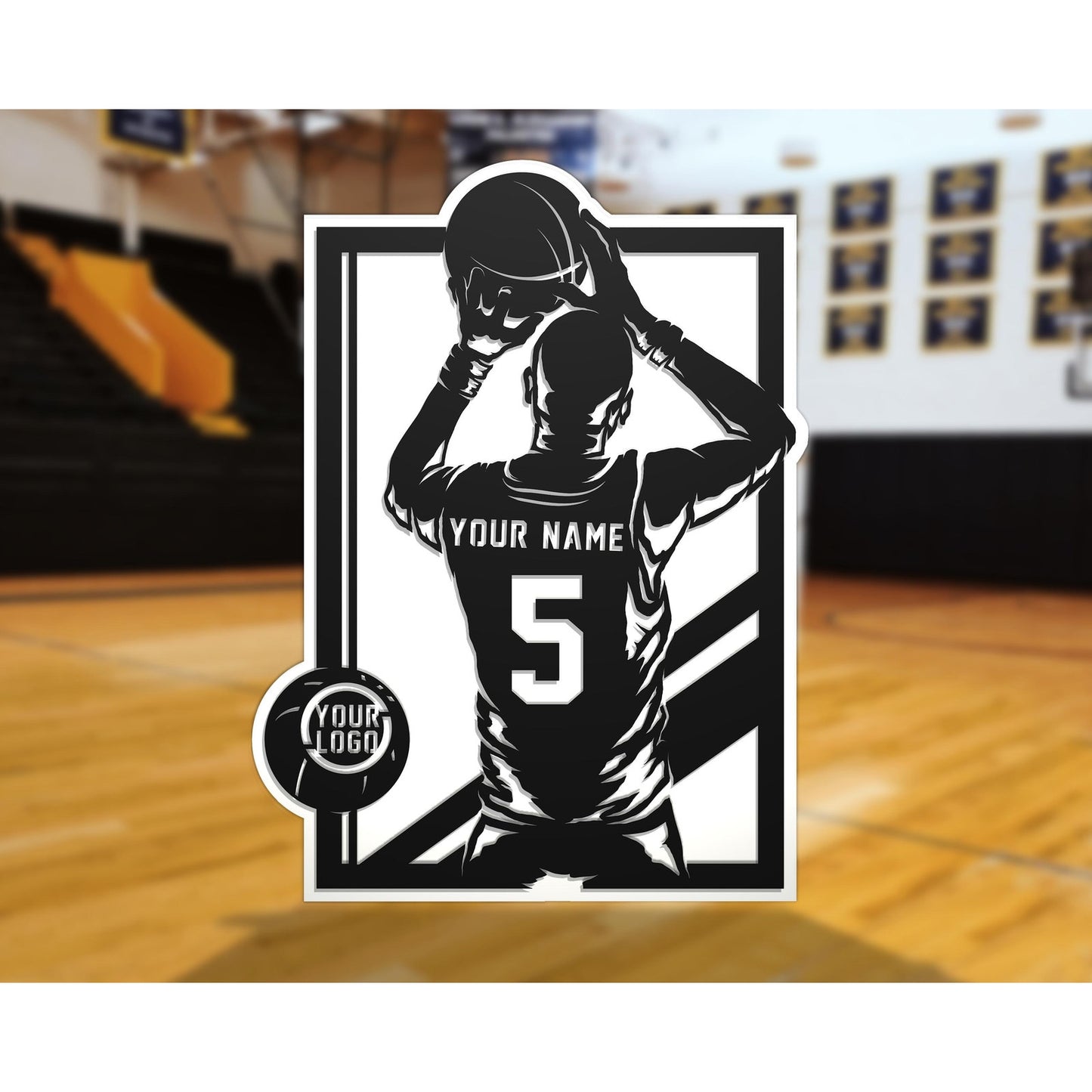 Basketball Stadium Series Personalized BASKETBALL Sign Customized Plaque 3 Designs Sports Gifts Team Gifts