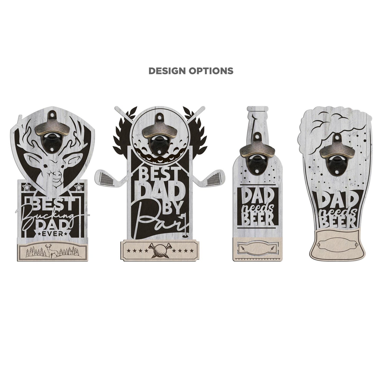 Hunting Best BUCKING Dad Buck Custom Bottle Opener Dad Hunter Wall Mounted Gift