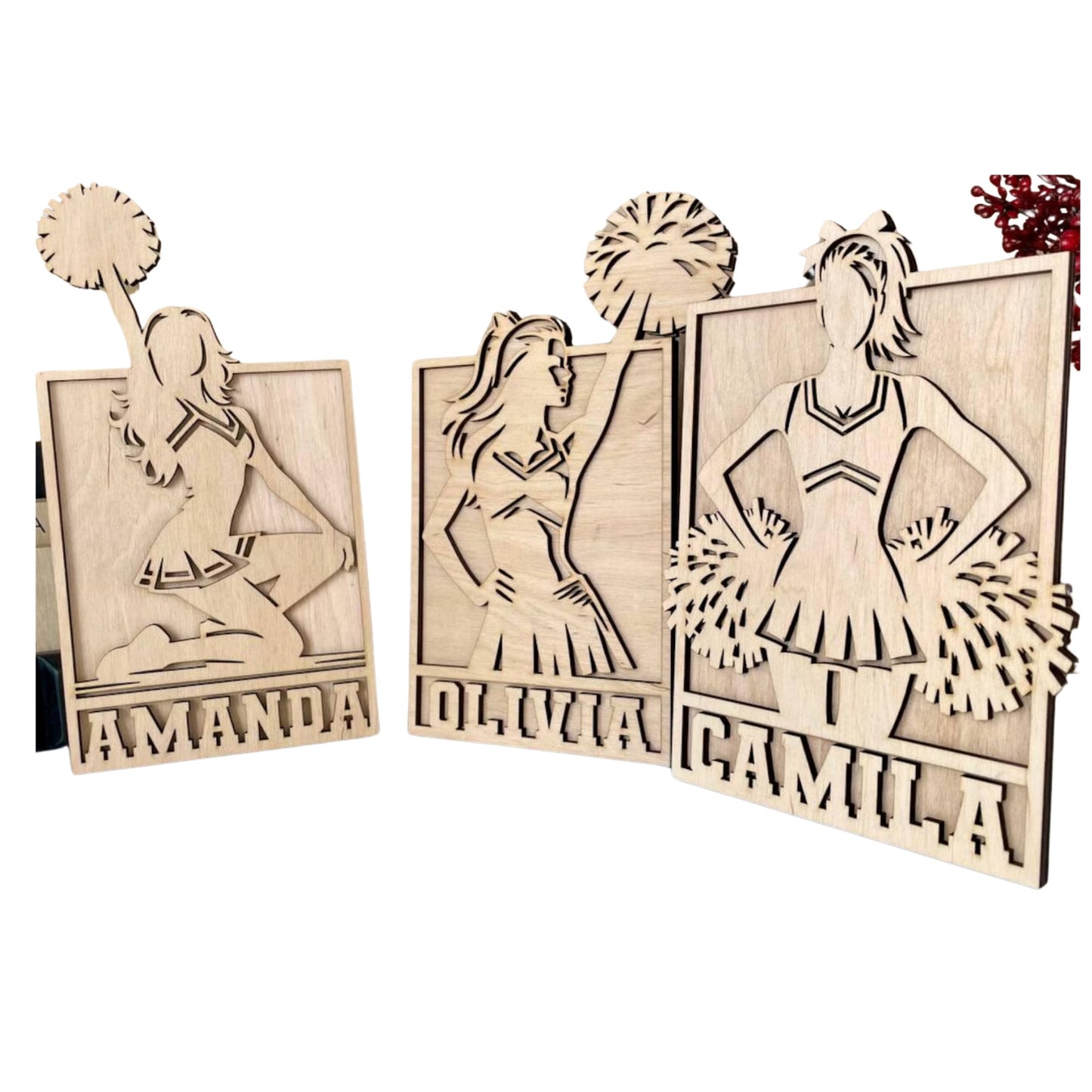 Personalized CHEERLEADER Sign Laser Engraved Gift Custom Plaque Sports Trophy