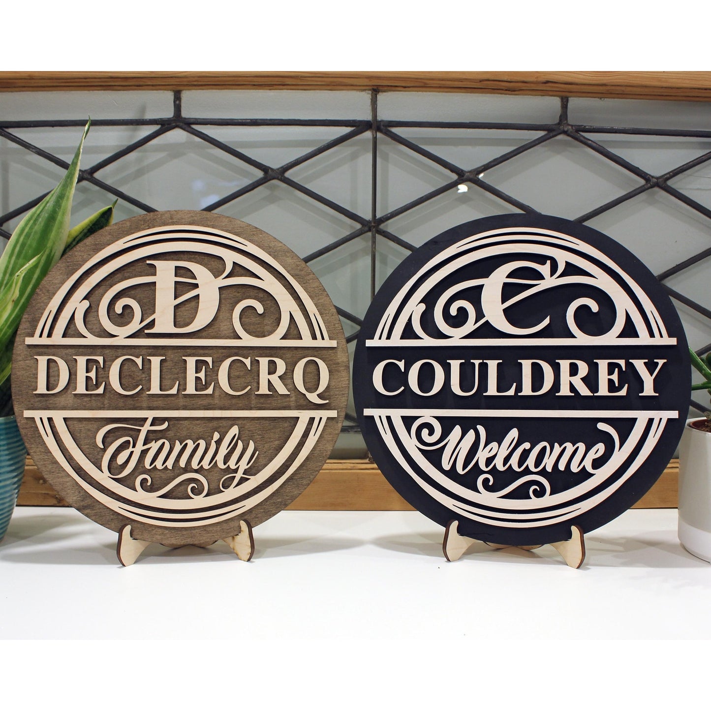 Personalized Home Sign Signage Customized Name With Stand