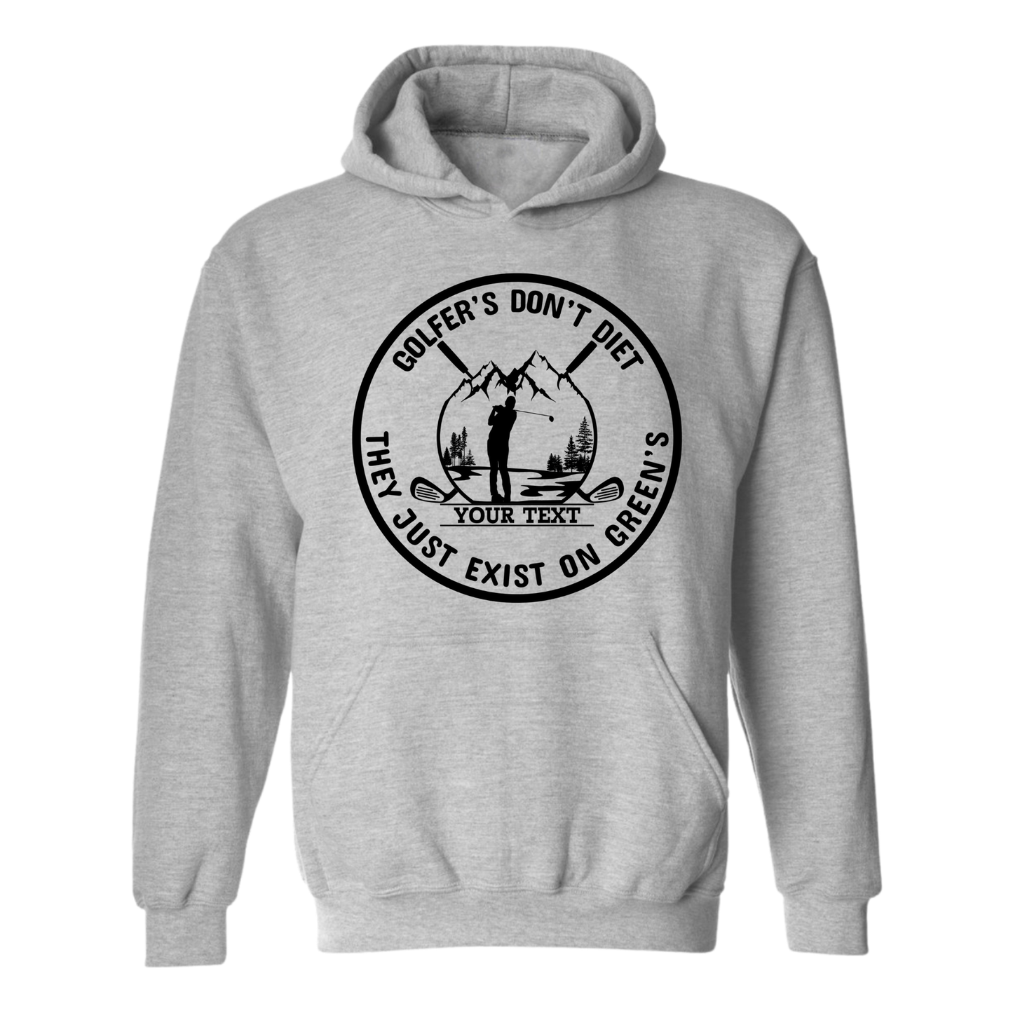 Golf Hoodie Golfers Don't Diet Custom Name Funny Swinging Golfer Golfing Sweatshirt