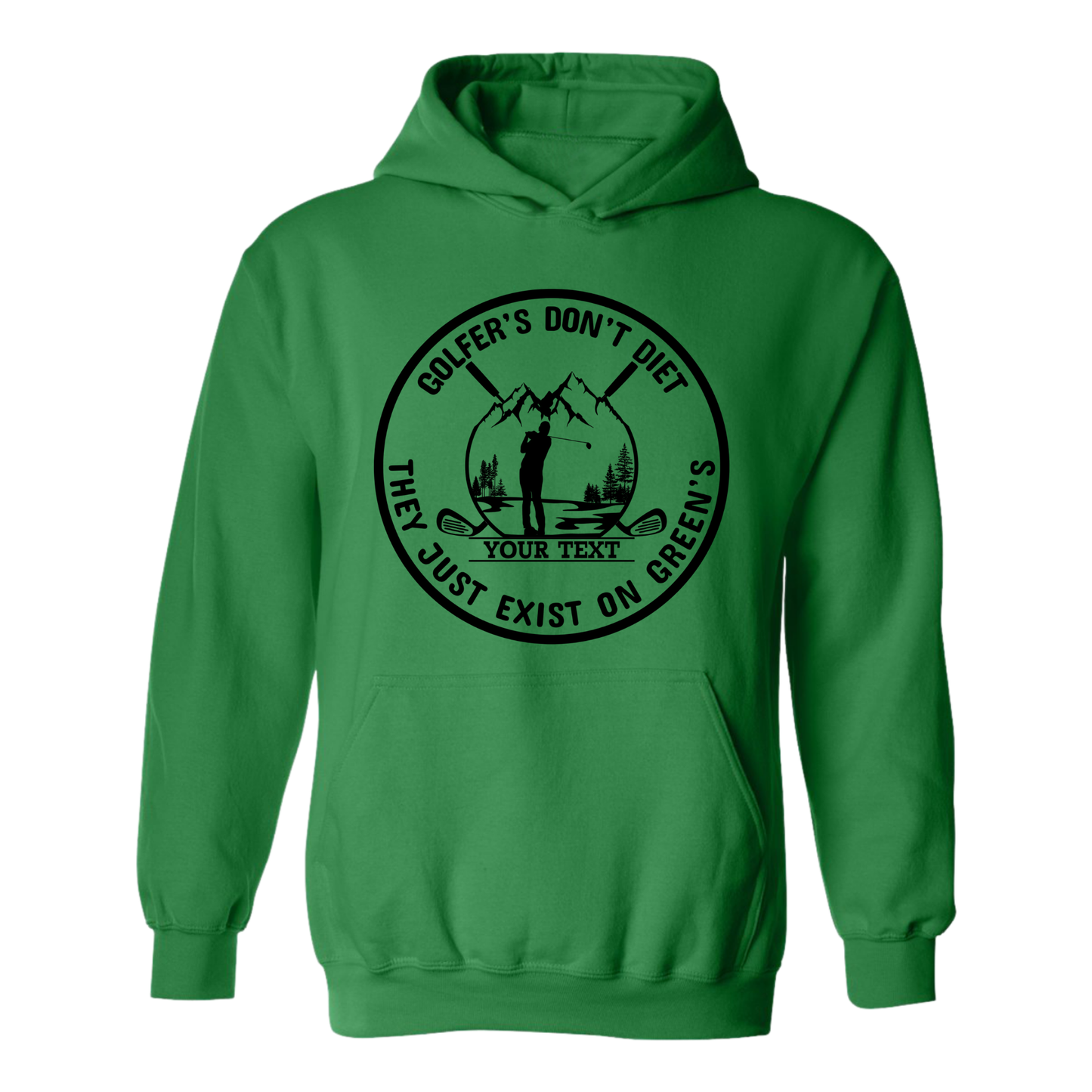 Golf Hoodie Golfers Don't Diet Custom Name Funny Swinging Golfer Golfing Sweatshirt
