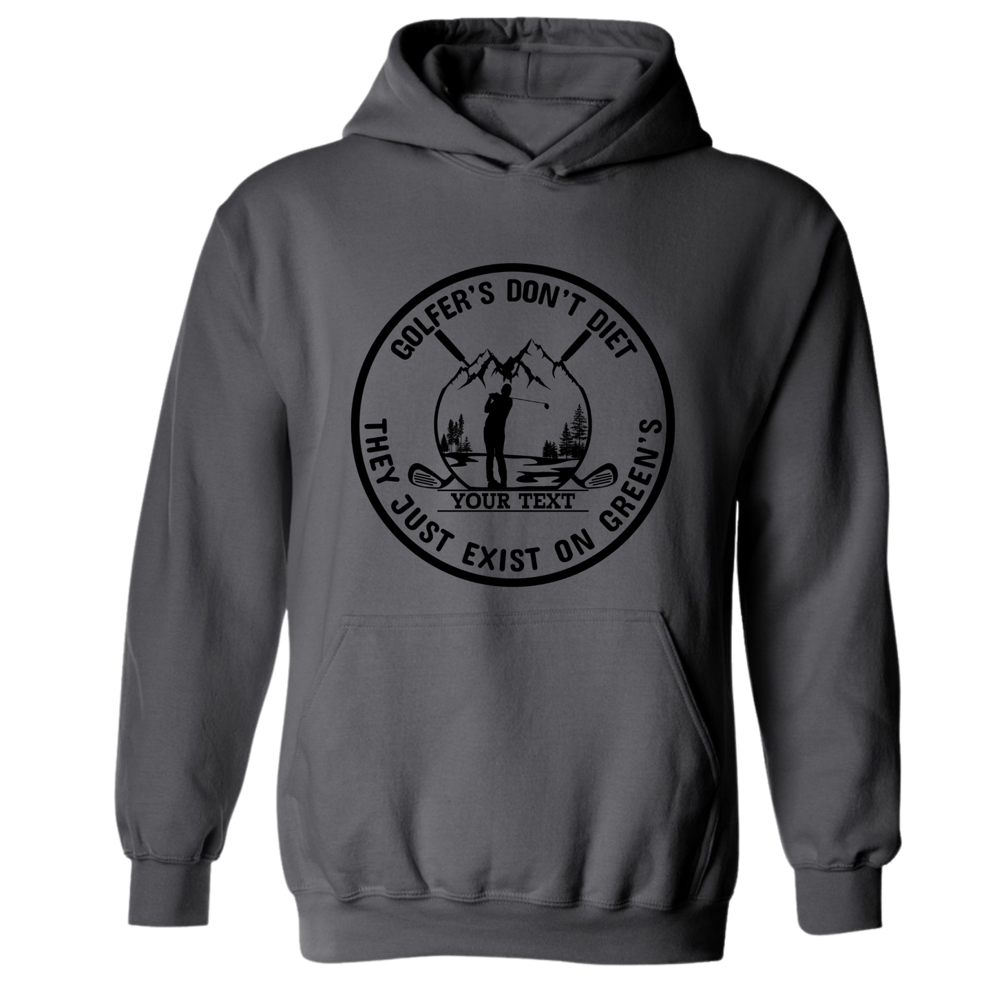 Golf Hoodie Golfers Don't Diet Custom Name Funny Swinging Golfer Golfing Sweatshirt