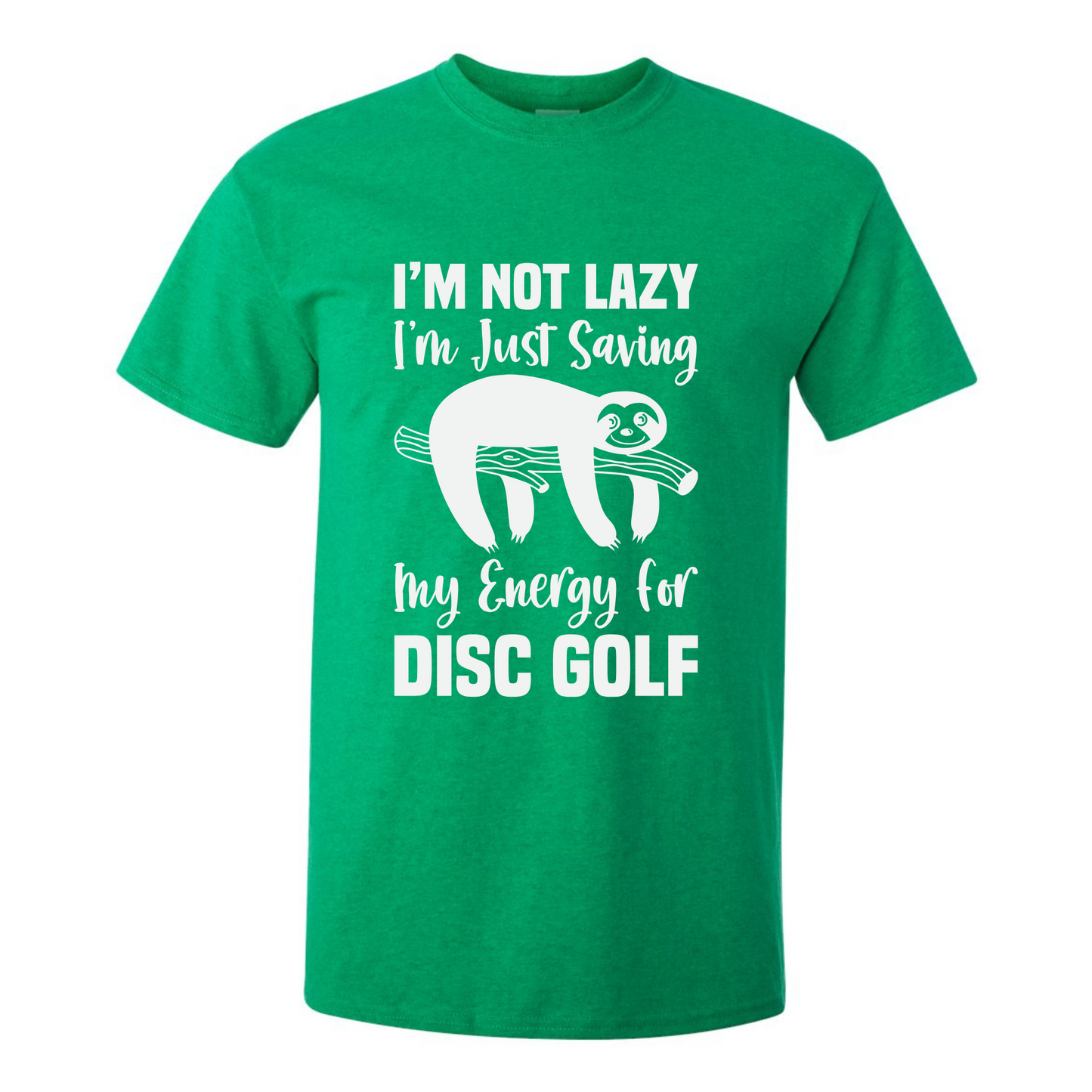 Disc Golf Shirt LAZY SLOTH Funny Discgolfing Graphic T Shirt