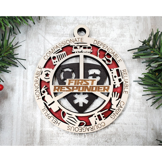 FIRST RESPONDER Ornament Personalized First Responders Christmas Gift